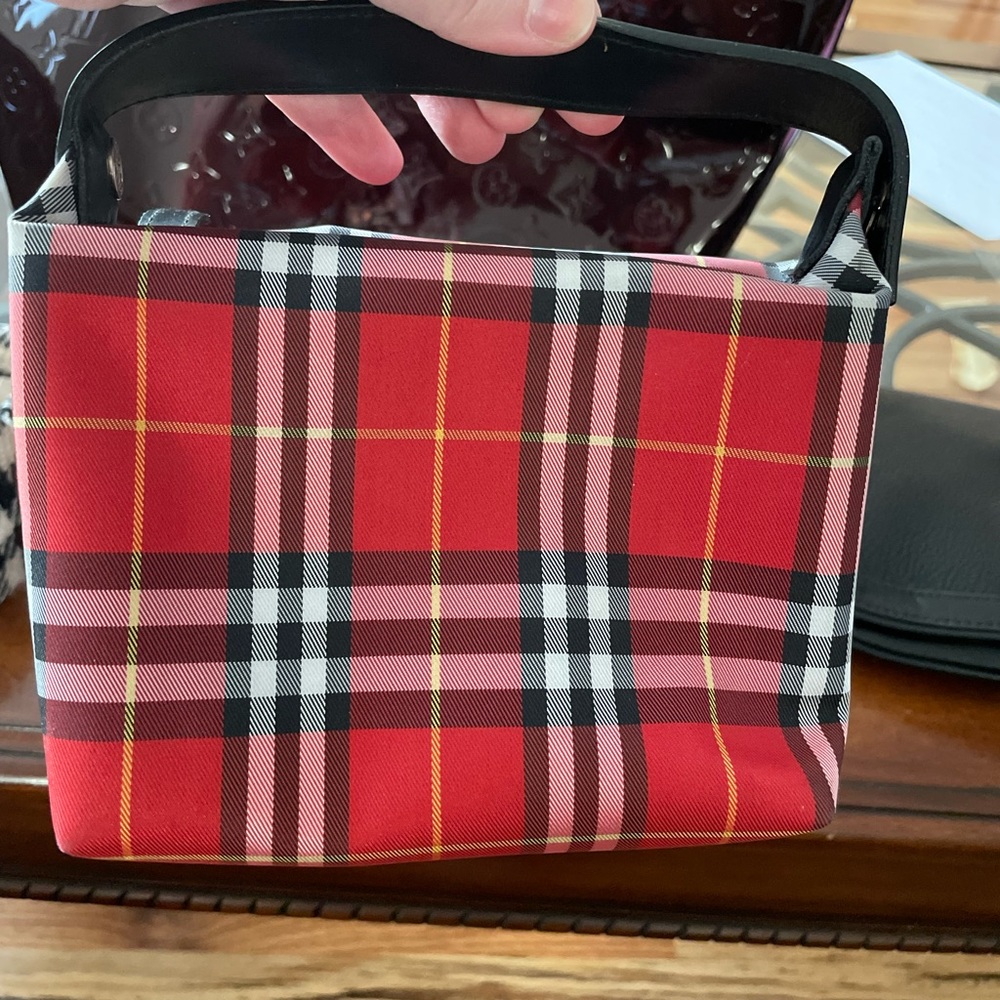 Burberry Red Plaid Makeup Bag